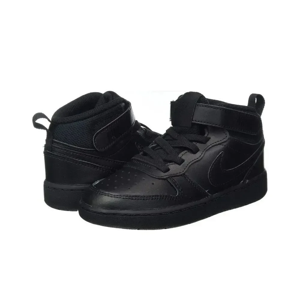 Infant Baby Boys Nike Court Borough Mid 2 High Top Black Sneakers - Sz 3